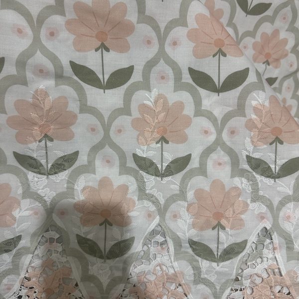 Readystock printed lace embroidery cotton 1000165