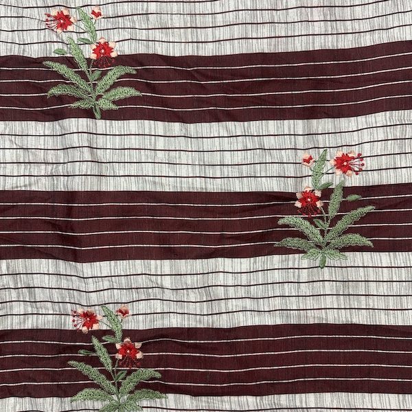 Readystock printed embroidery mix linen 1000166