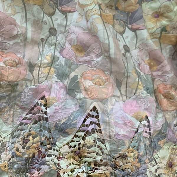 Readystock printed lace embroidery cotton 1000171