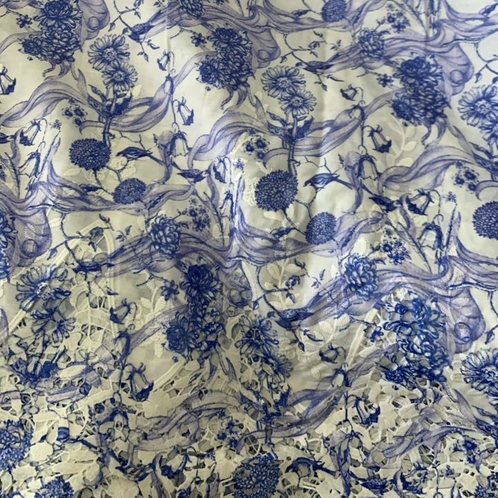 Readystock printed lace embroidery cotton 1000170