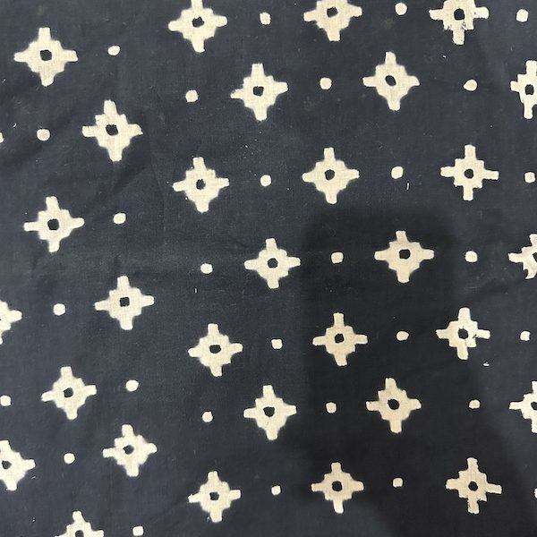Readystock Hand block printed cotton black and white pattern 29602