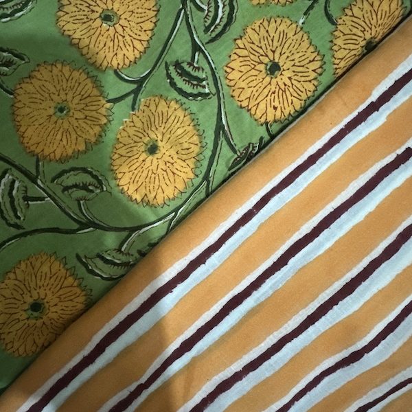 Readystock Mix and Match hand block printed cotton 22891