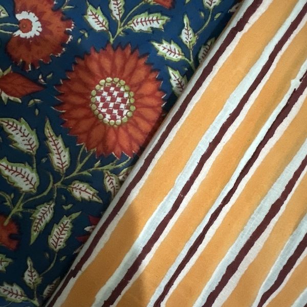 Readystock Mix and Match hand block printed cotton 22893