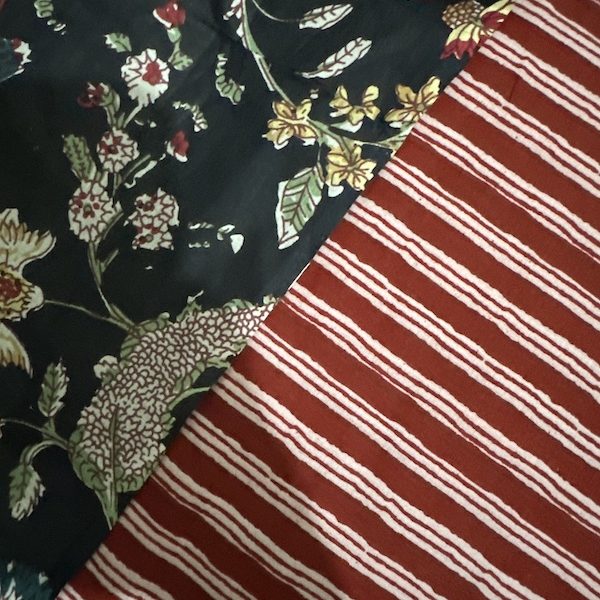 Readystock Mix and Match hand block printed cotton 22895