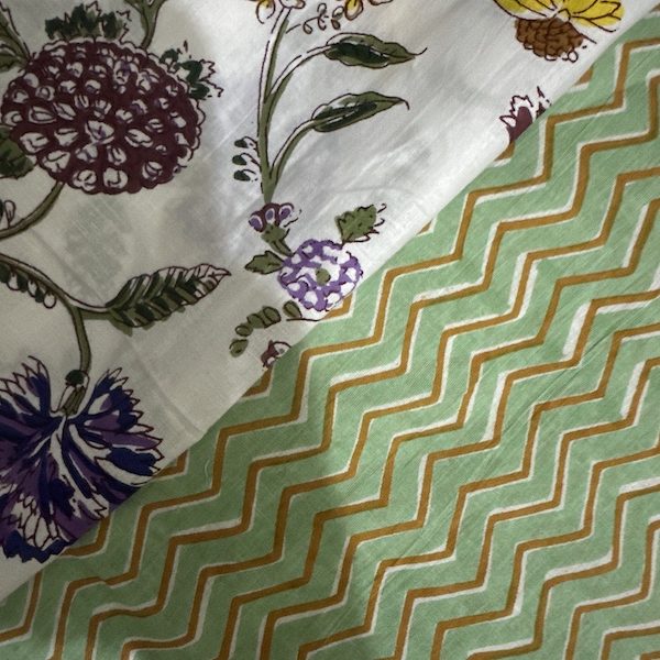 Readystock Mix and Match hand block printed cotton 22899
