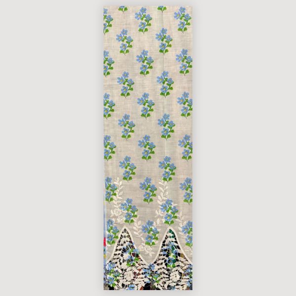 Pre-order printed lace embroidery printed cotton 9367