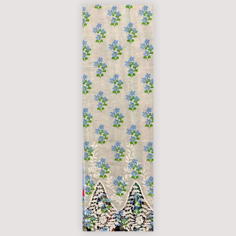 Pre-order printed lace embroidery printed cotton 9367