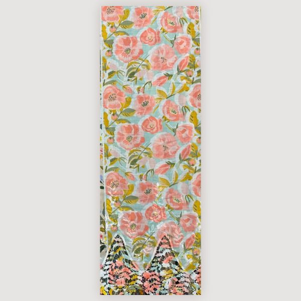 Pre-order printed lace embroidery printed cotton 9371