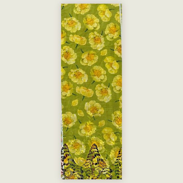 Pre-order printed lace embroidery printed cotton 9374