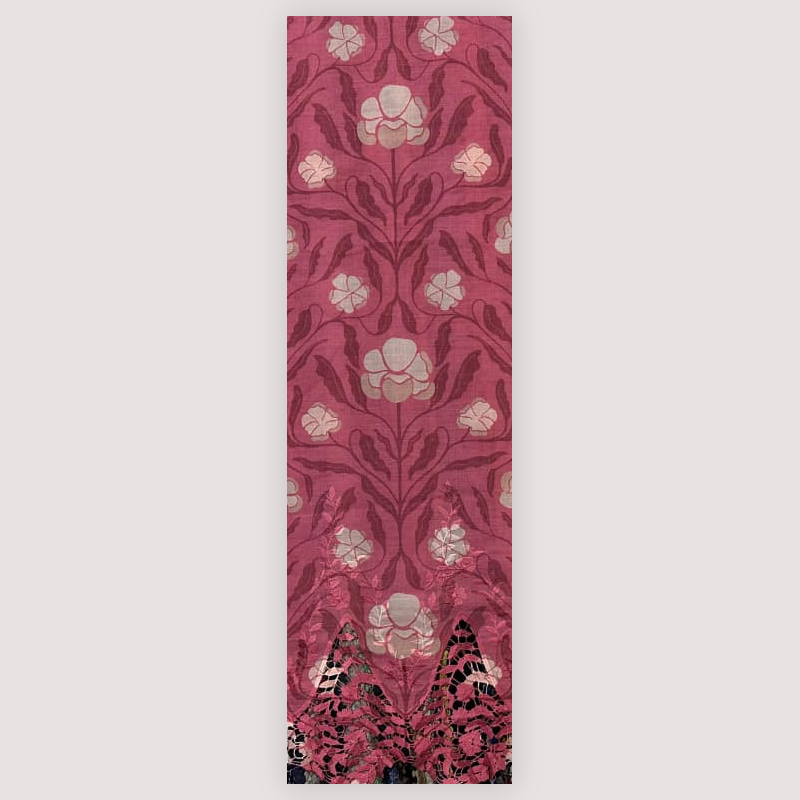 Pre-order printed lace embroidery printed cotton 9378