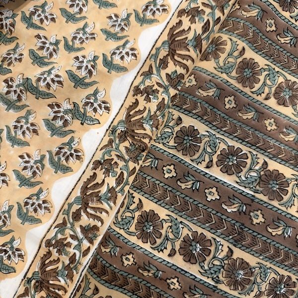 Readystock Mix and Match hand block printed cotton 22904